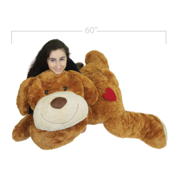 60 Inch Stuffed Puppy with Heart